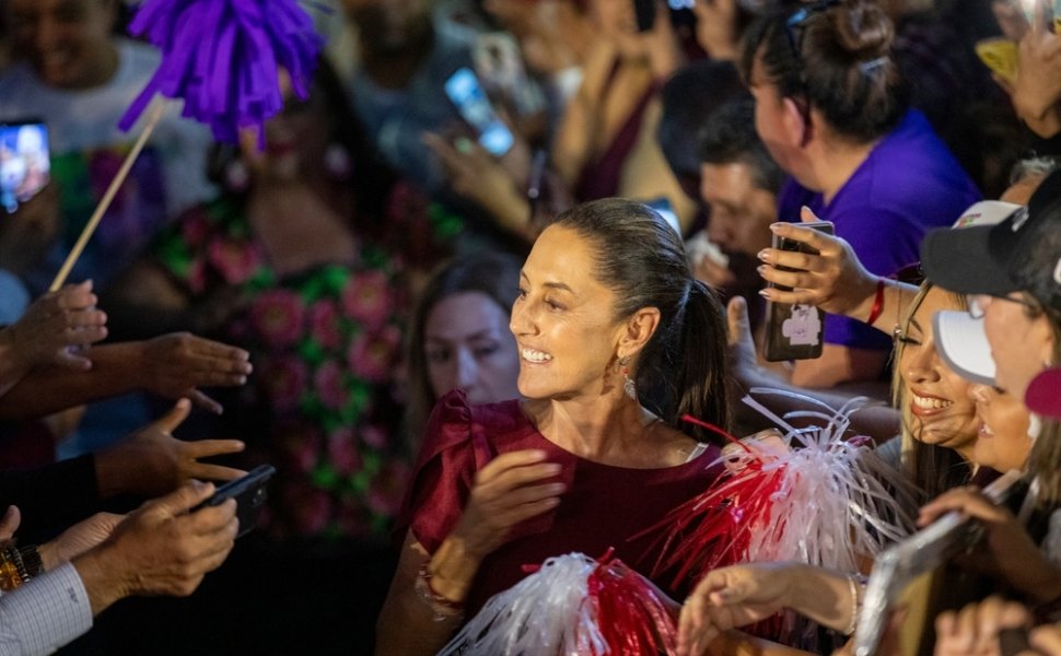 Claudia Sheinbaum at an election rally