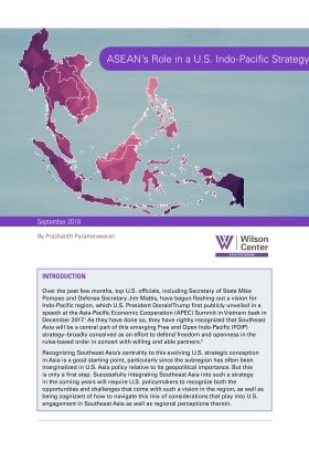 ASEAN's Role in a U.S. Indo-Pacific Strategy