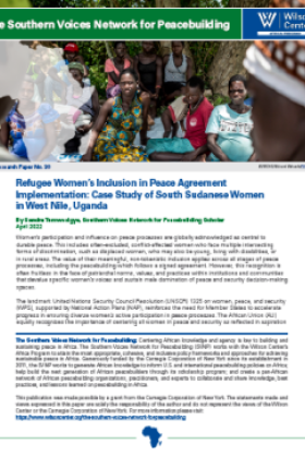 SVNP Research Paper Cover Refugee Women