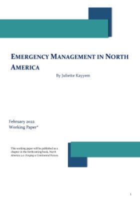 Cover page for Emergency Management in North America