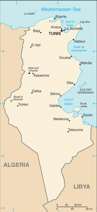 Tunisia map